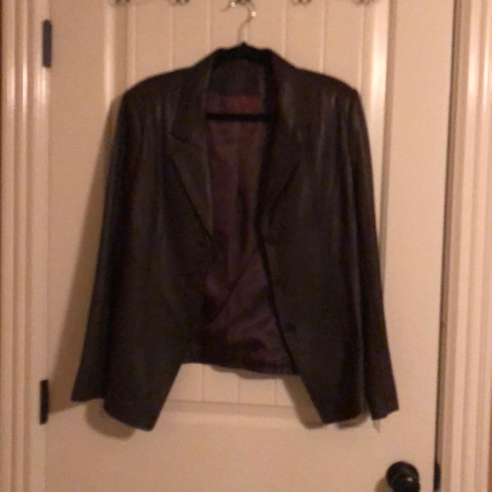 Vintage 90s Brown Leather Jacket